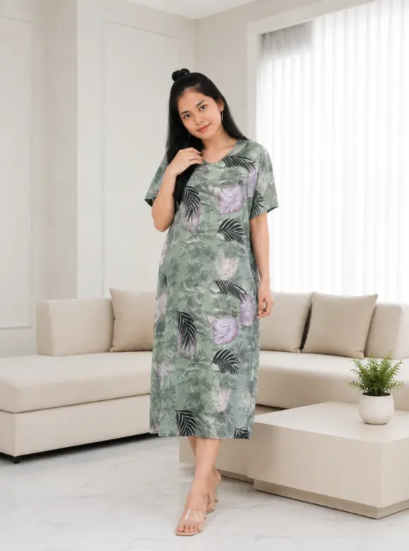 Daster Wanita Kapas Hijau